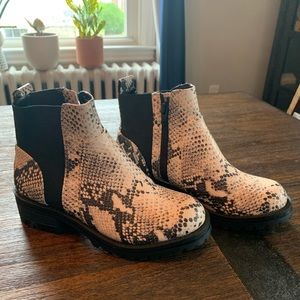 Snakeskin Booties